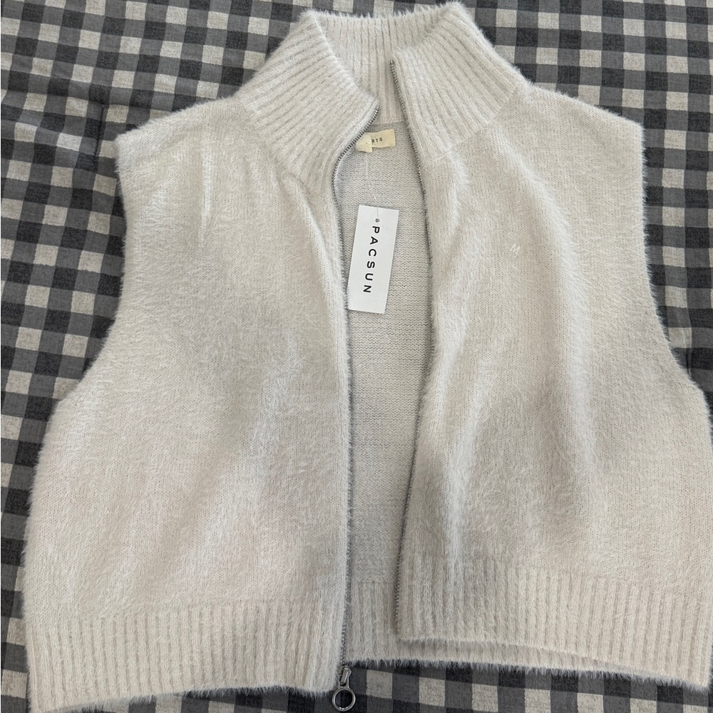 PacSun Cream Cardigan Sweater